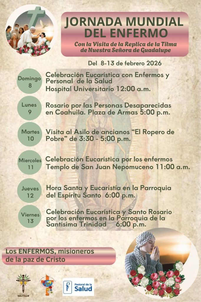 Tilma peregrina con enfermos y excluidos