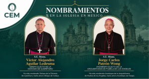 León XIV nombra nuevos pastores para Puebla y Querétaro Mons. Jorge Carlos Patrón Wong sucede a Mons. Víctor Sánchez Espinosa en la Arquidiócesis de Puebla de los Ángeles, mientras que Mons. Víctor Alejandro Aguilar Ledesma sucede a Mons. Fidencio López Plaza al frente de la Diócesis de Querétaro.
