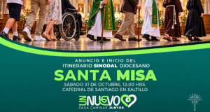 La Diócesis de Saltillo iniciará el Itinerario Sinodal Diocesano 2026-2033 La Diócesis de Saltillo iniciará el Itinerario Sinodal 2026-2033 con una Misa el 31 de octubre, a las 12:00 horas, en la Catedral de Santiago.