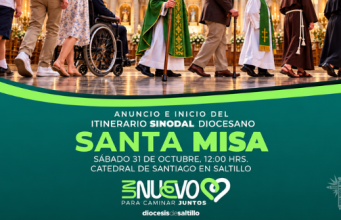 La Diócesis de Saltillo iniciará el Itinerario Sinodal Diocesano 2026-2033 La Diócesis de Saltillo iniciará el Itinerario Sinodal 2026-2033 con una Misa el 31 de octubre, a las 12:00 horas, en la Catedral de Santiago.